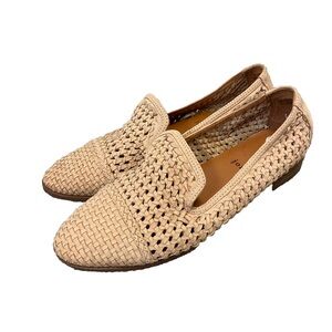 Joie Women’s Shoe Woven Waffle Tan Loafers Size 7